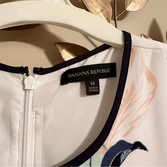 NWOT Banana Republic Floral Ruffle Racerback Dress - Picture 3 of 6